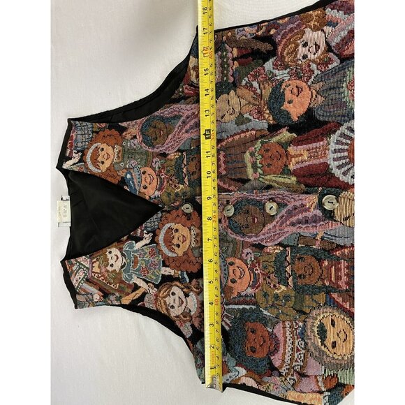 Vintage Mirrors Womens S Children Small World Vest Embroidered - Picture 8 of 9